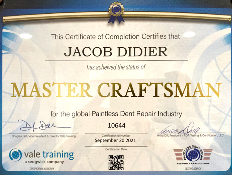 Jacob Didier Master Craftsman